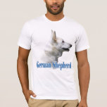 White German Shepherd Name T-shirt at Zazzle
