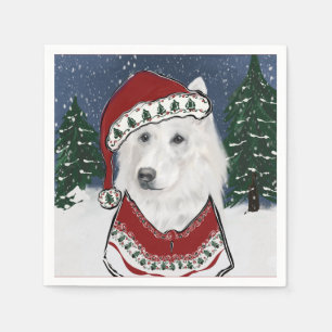 White German Shepherd  Napkins