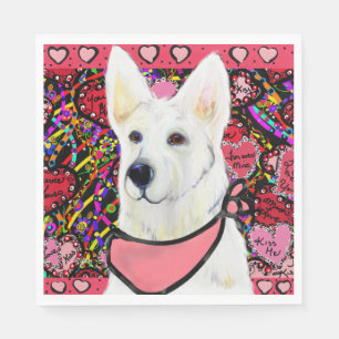 White German Shepherd Napkins