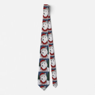 White German Shepherd Neck Tie
