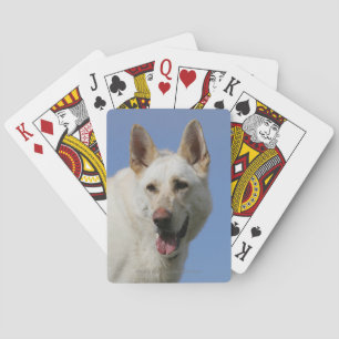 White German Shepherd Poker Cards