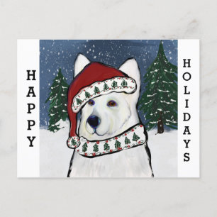 White German Shepherd Postcard