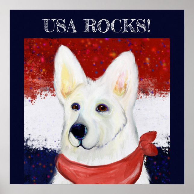 White German Shepherd  Poster (Front)