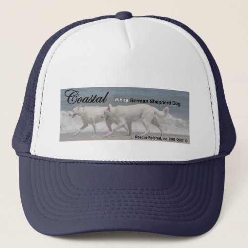 White German Shepherd Rescue Trucker Hat