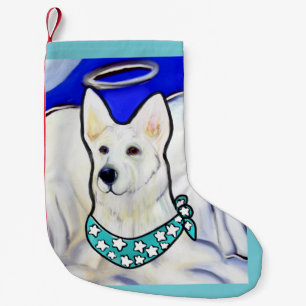 White German Shepherd Small Christmas Stocking