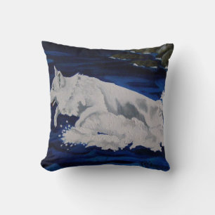 White German Shepherd Splash Pillow