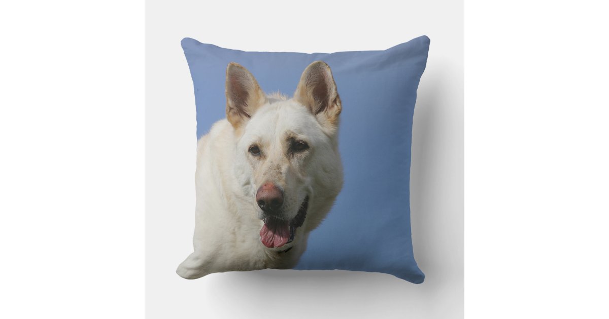 White German Shepherd Throw Pillow | Zazzle