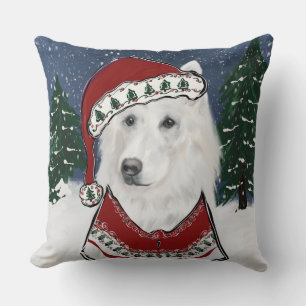 White German Shepherd Throw Pillow