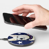 WHITE GERMAN SHEPHERD WIRELESS CHARGER (Hand)