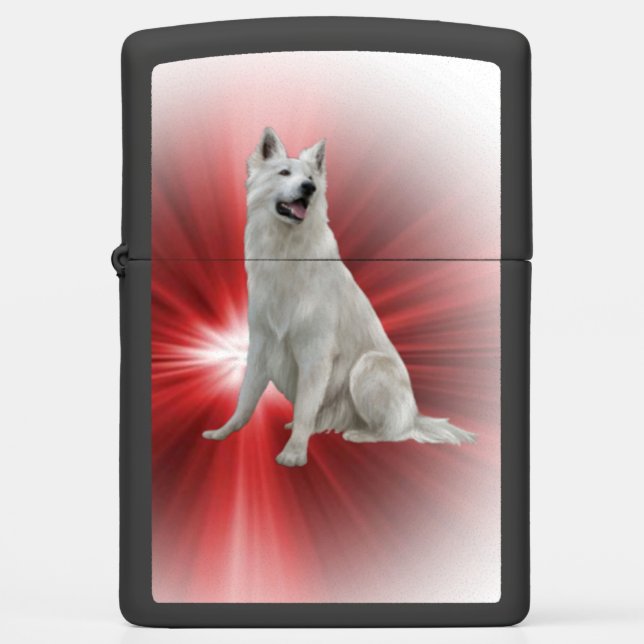 White German Shepherd Zippo Lighter (Front)