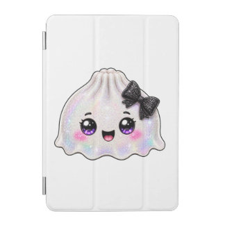 White Ghost Dumpling Squishy Halloween Black iPad Mini Cover