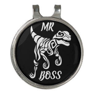 White Ghost Raptor  Golf Hat Clip