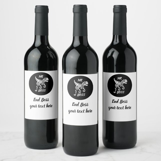 White Ghost Raptor  Wine Label (Bottles)