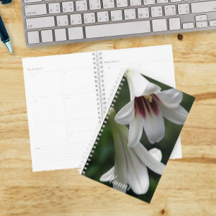 White Giant Himalayan Lilies Floral Planner