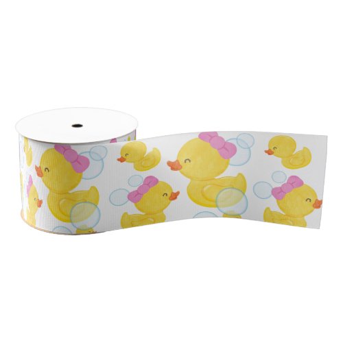 White Girl Rubber Ducky Grosgrain Ribbon