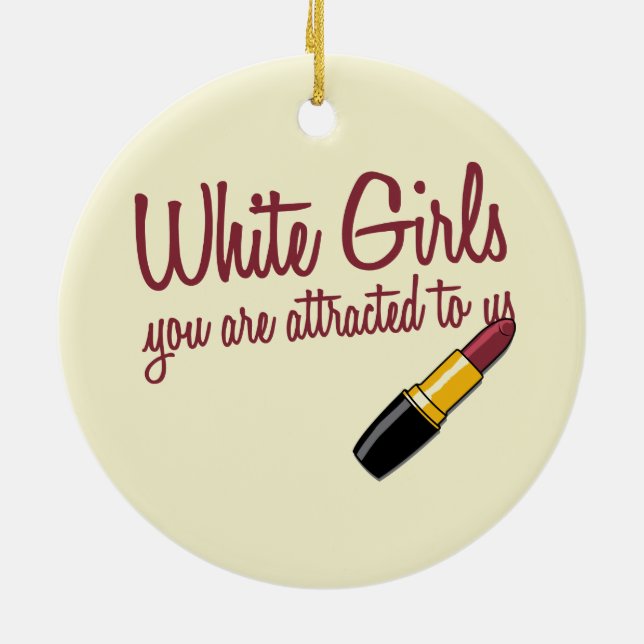 White Girls Ceramic Ornament (Back)