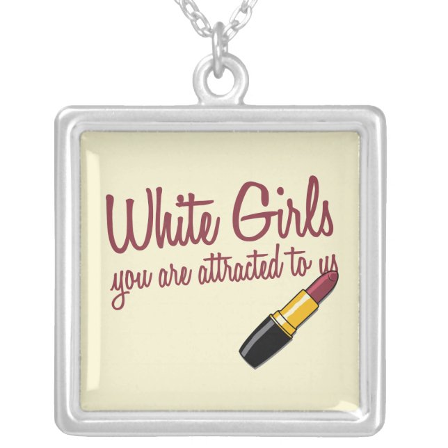 White Girls Silver Plated Necklace (Front)