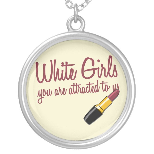 White Girls Silver Plated Necklace (Front)