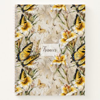 White Gladiolus and Swallowtails Hardcover