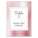 White Glam Blush Pink  Table Number