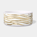 White Glam Gold Zebra Animal Print  Bowl<br><div class="desc">White Glam Gold Zebra Animal Print</div>