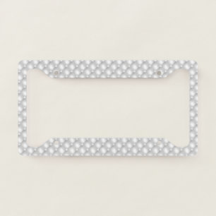 White Glam License Plate Frame