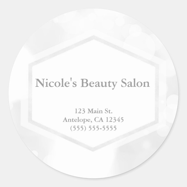 White Glamour Lights Bokeh Chic Stickers (Front)