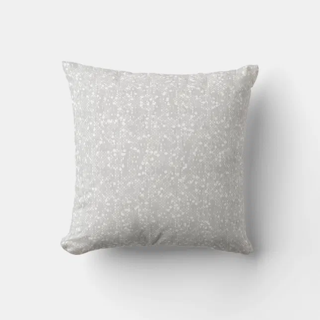 White Glitter Bling Throw Pillow Zazzle