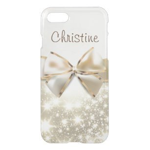 White Glitter Chic Gold Uncommon iPhone SE/8/7 Case