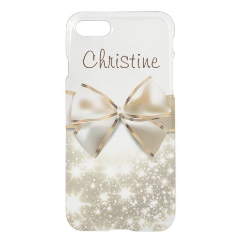 White Glitter Chic Gold Uncommon iPhone SE87 Case