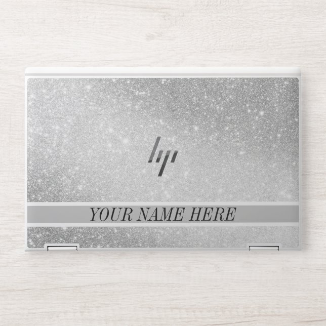 White Glitter EliteBook X360 1030 G3/G4 HP Laptop Skin (Front)