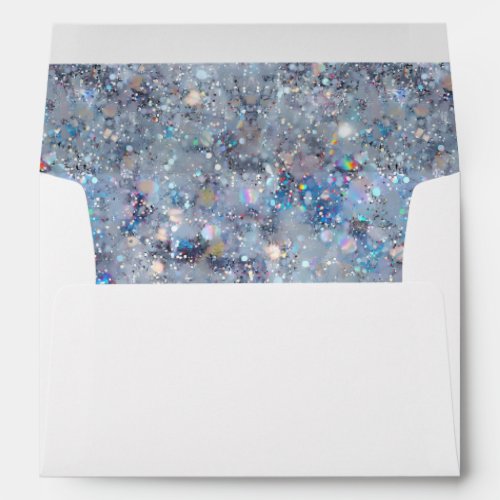 White Glitter Envelope