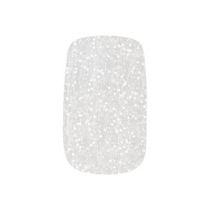 White Glitter Minx Nail Art