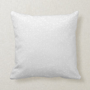 White Glitter Throw Pillow