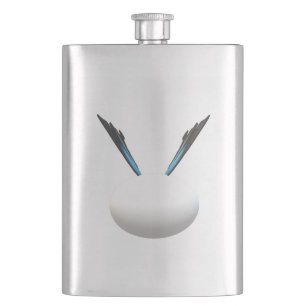 WHITE GLOBE DESIGN MODERN ART LESS IS MORE FLASK