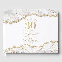 White Gold Agate 30th Wedding Anniversary Party