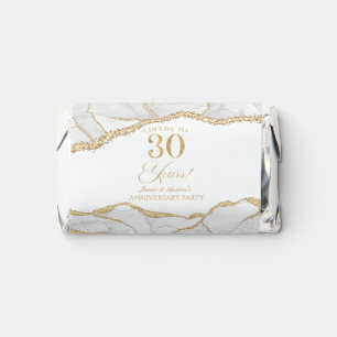 White Gold Agate 30th Wedding Anniversary Party Hershey's Miniatures