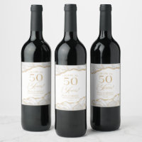 White Gold Agate 50th Wedding Anniversary Party