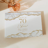 White Gold Agate 70th Wedding Anniversary Party