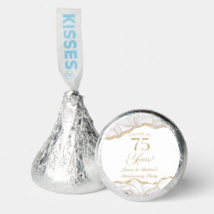 White Gold Agate 75th Wedding Anniversary Party Hershey®'s Kisses®