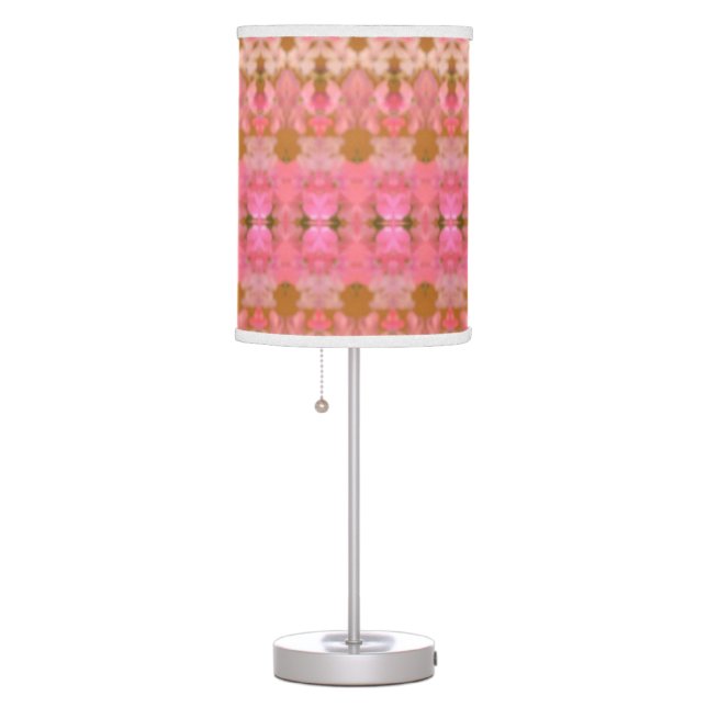 White Gold and Pink Table Lamp (Right)