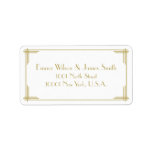 White Gold Art Deco Great Gatsby Address Labels