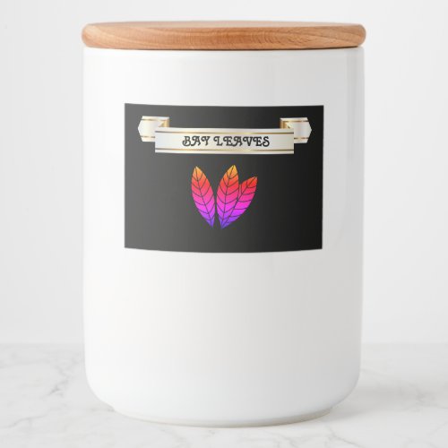 White Gold Banner Sticker Label for Bay Leaves