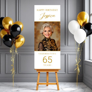 White Gold Birthday Photo Milestone Any Age Foam Board