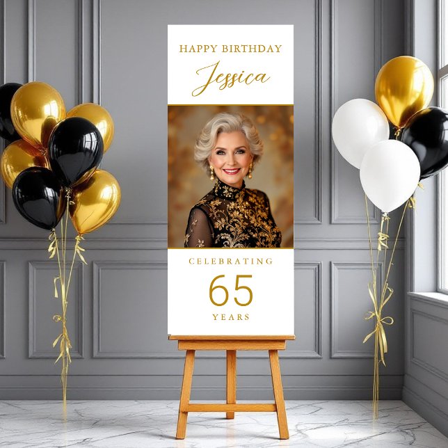 White Gold Birthday Photo Milestone Any Age Foam Board (Creator Uploaded)