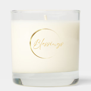 White & Gold Blessings Scented Candle