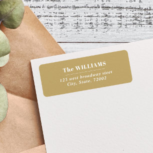 White Gold Bold Modern Elegant family name Label