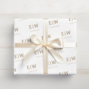 White Gold Branded Business Company Packaging Wrapping Paper