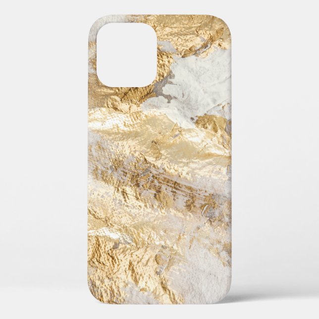 White-gold brush painted texture. Case-Mate iPhone case (Back)