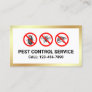White Gold Bugs Removal Pest Control Service Business Card